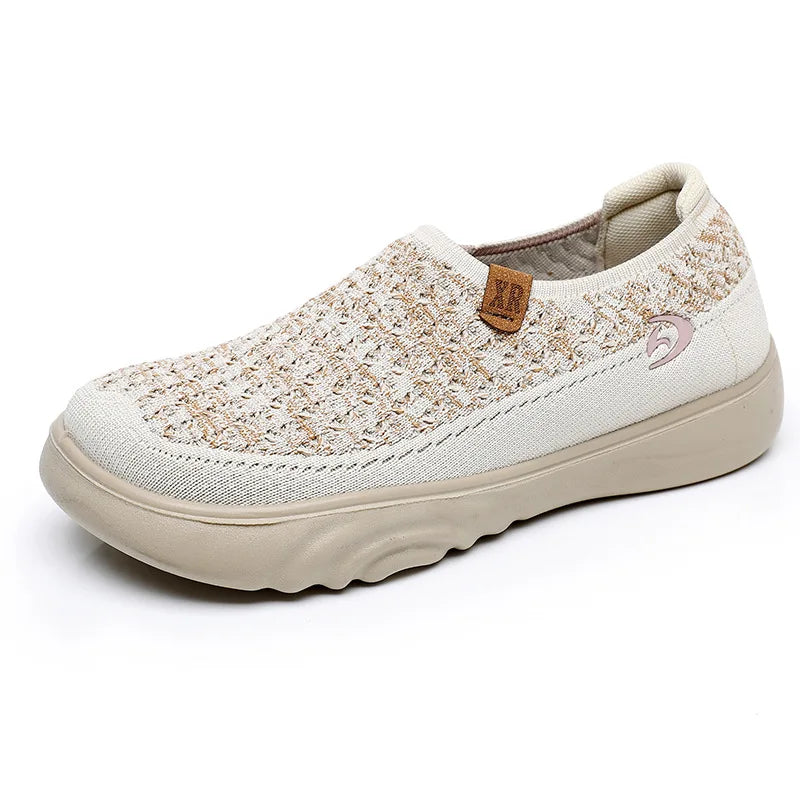 Women Anti Slip Casual Travel Shoes Breathable Lightweight Walking Loafers Round Toe Comfortable Boat Shoes for Outdoor Travel