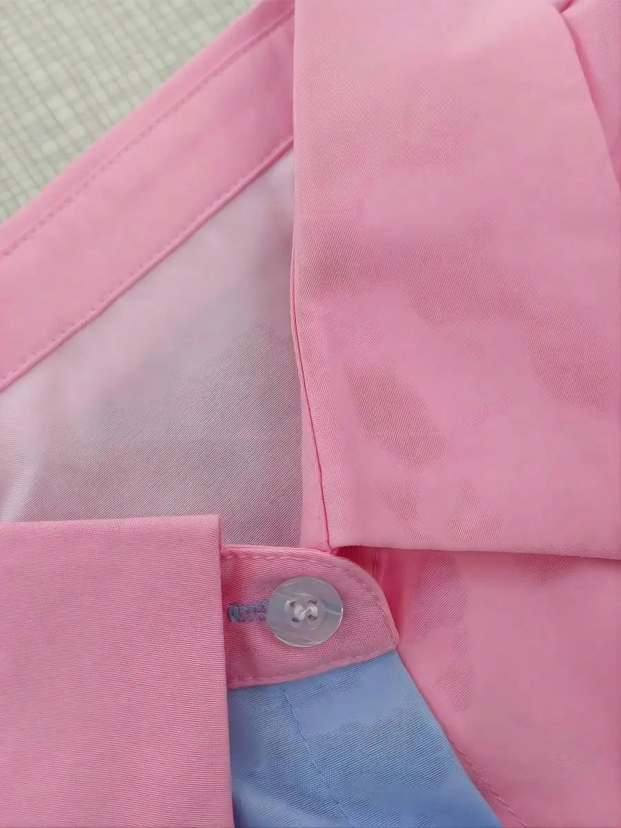 2025 New Women's Color Block Long-sleeved Button Shirt Oversized Loose Lapel Casual Shirt Jacket